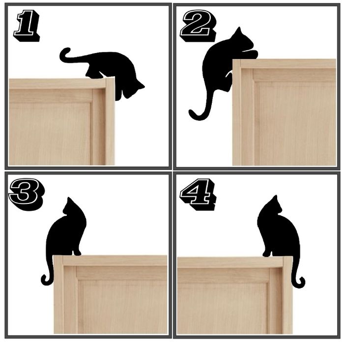 Sticker de chat pour porte