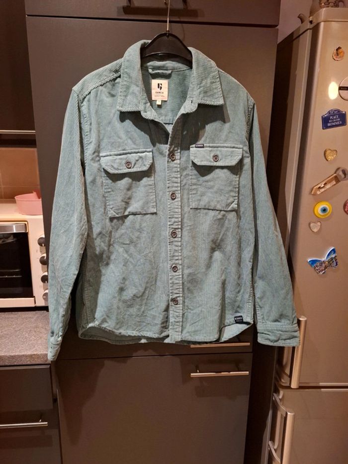 Chemise homme garcia en velours côtelé