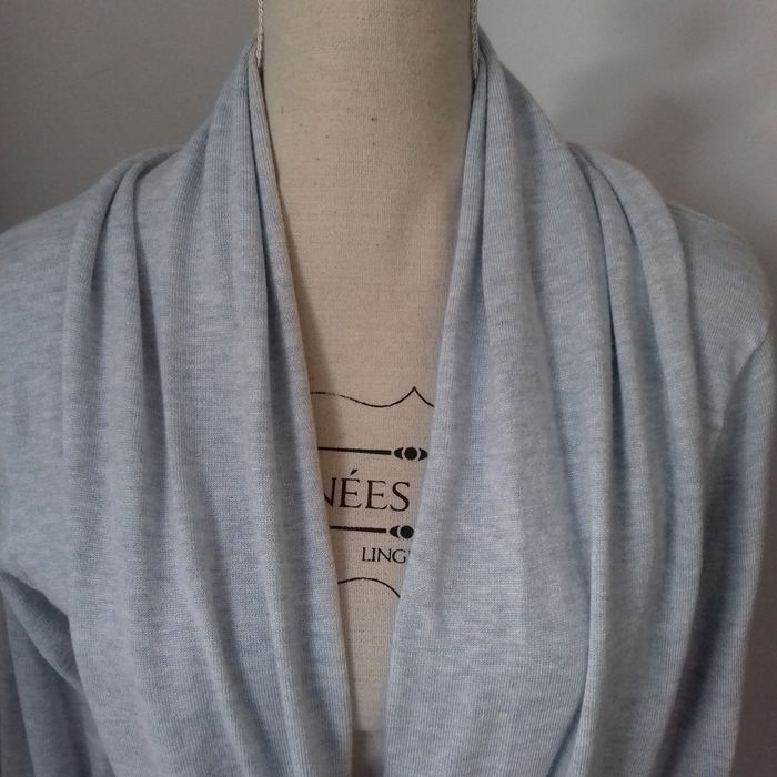 GILET BLEU CIEL CL CHÂLE - ZARA - T.L - photo numéro 10