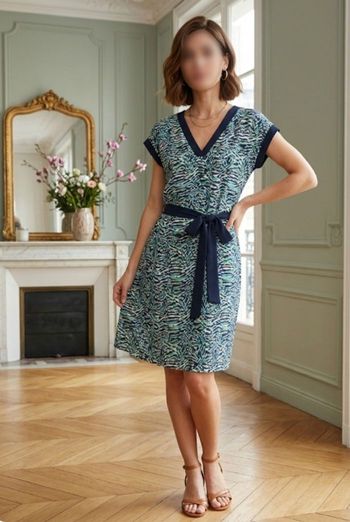 Robe bréal imprimé graphique taille S/36