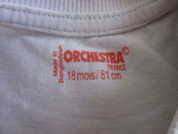 T-Shirt manches courtes blanc 18 mois - photo numéro 3