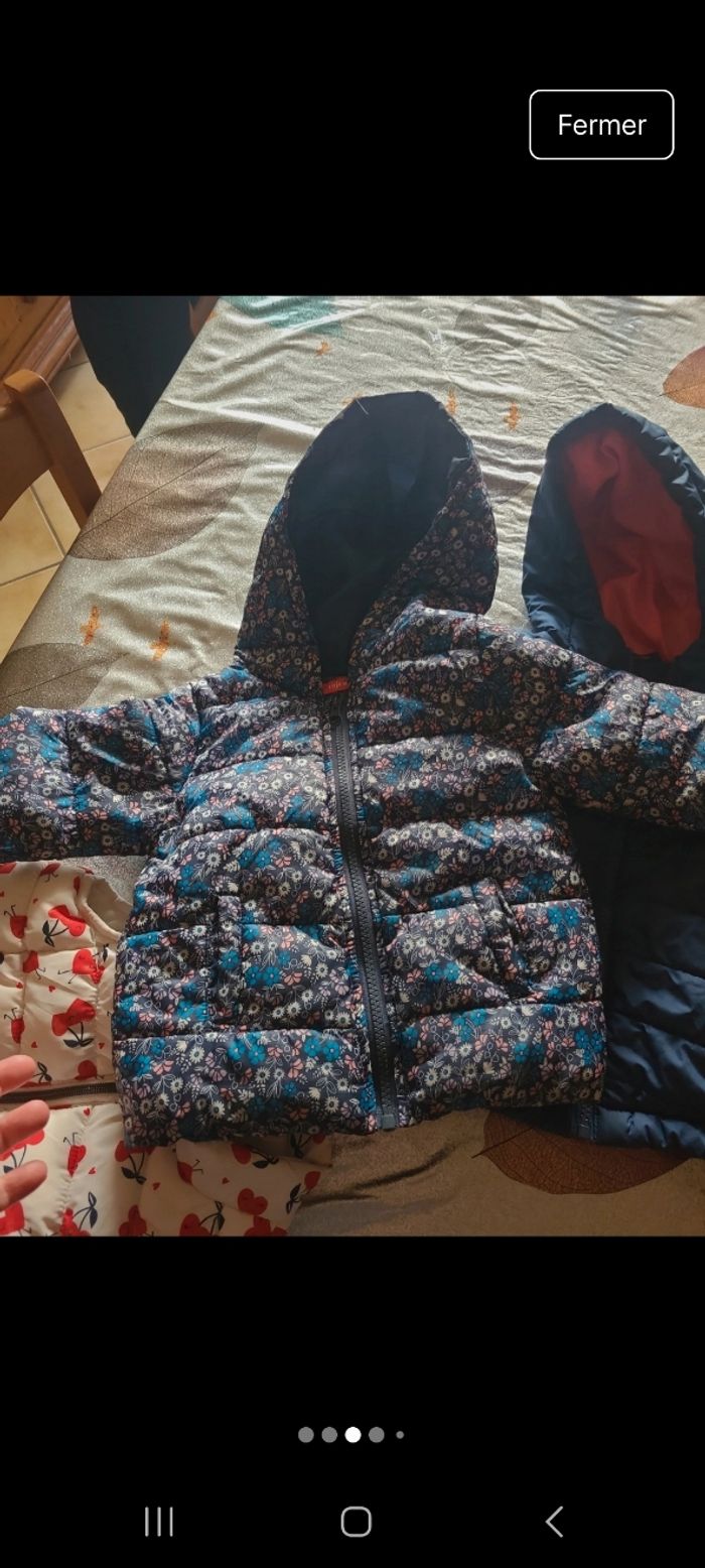 Vends doudoune fille 3ans don une sans manche - photo numéro 3