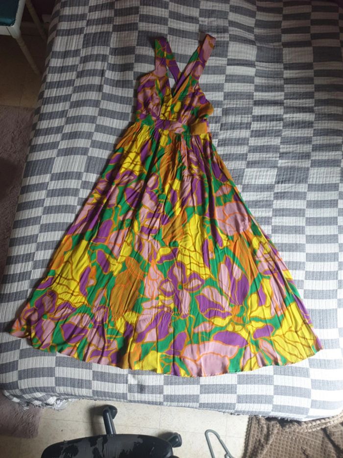 Magnifique robe longue imprimé multicolore PROMOD - photo numéro 4