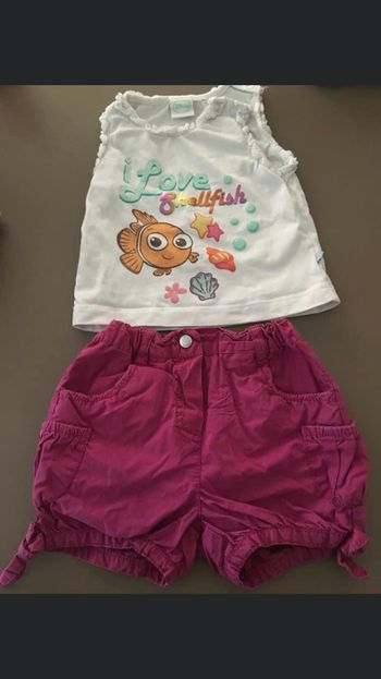 Ensemble fille short /tee-shirts 1 an