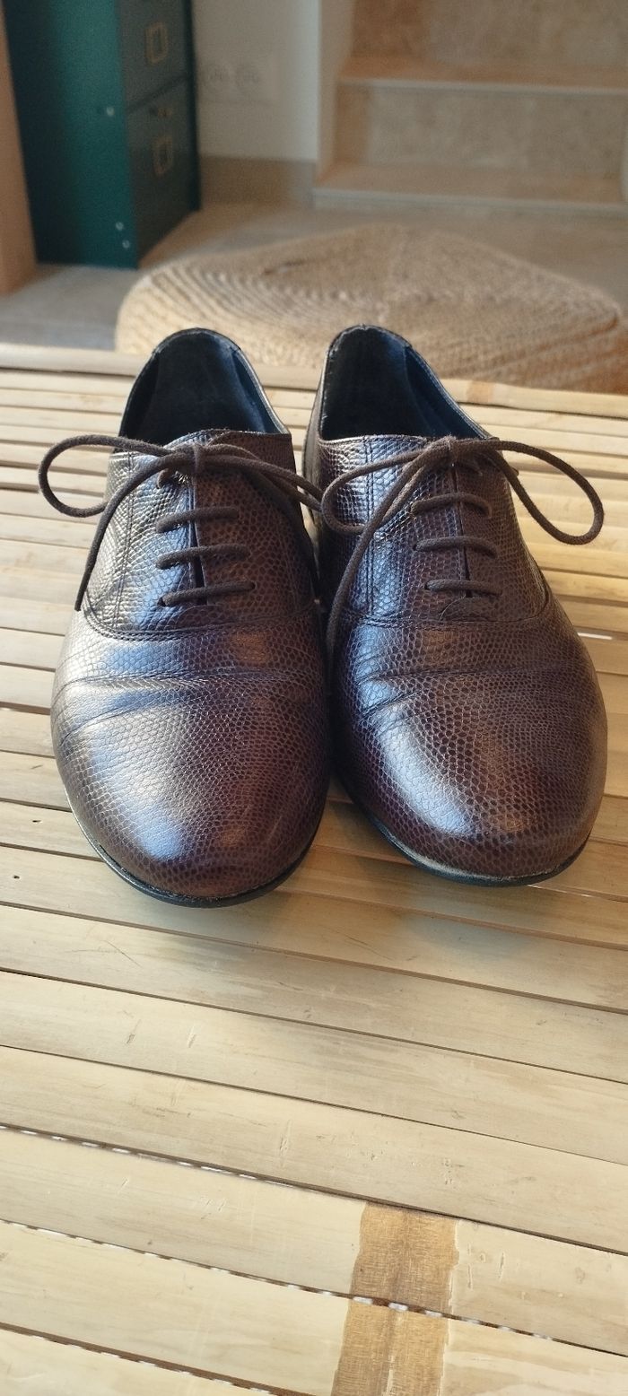 Chaussures derbies marron taille 37 marque Lorraine - photo numéro 2