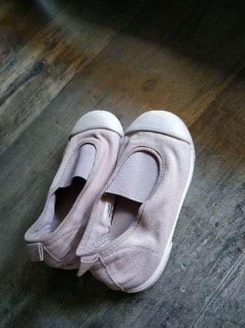 Chaussures à enfiler slip on rose en toile