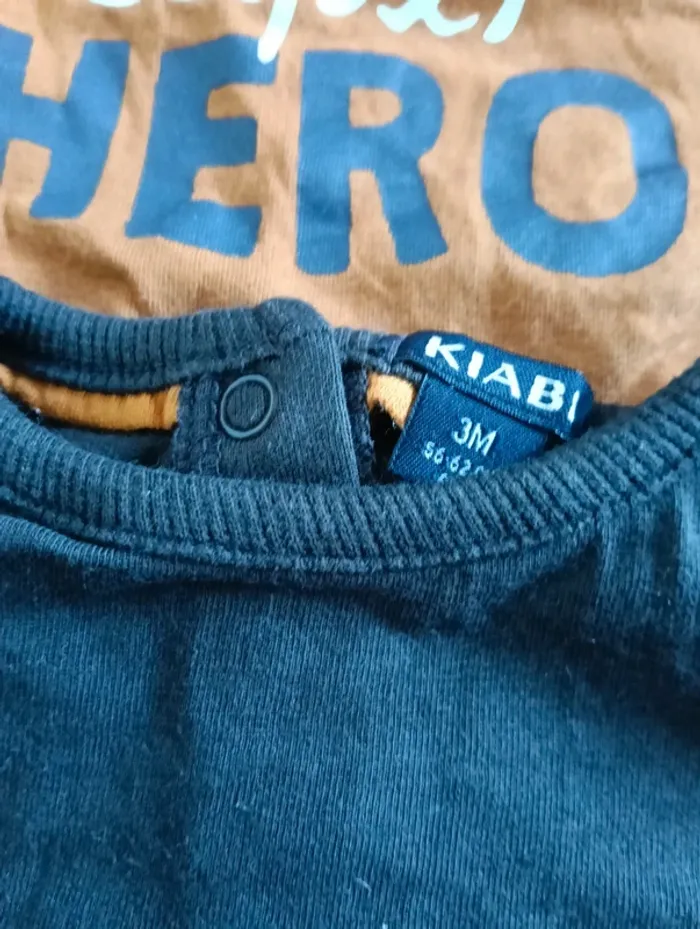 Lot de 2 t-shirts manches longues héros 3 mois - photo numéro 2