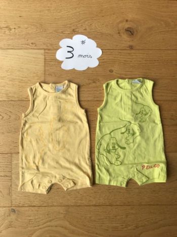 Lot 2 pyjashort Disney 3 mois