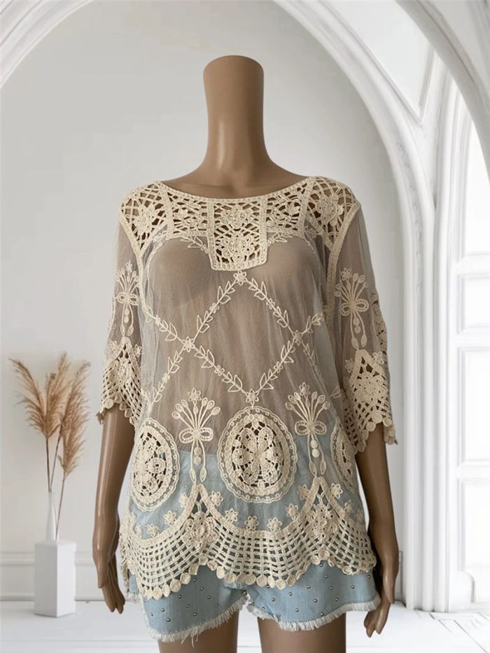 🌼Blouse bohème en dentelle brodée🌼