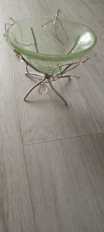 Vase en verre, pot à bijoux