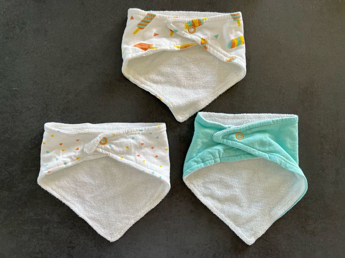 Lot de 3 bavoirs bandana - photo numéro 2
