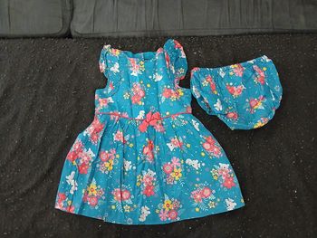 Robe de cérémonie été avec culotte  18 mois