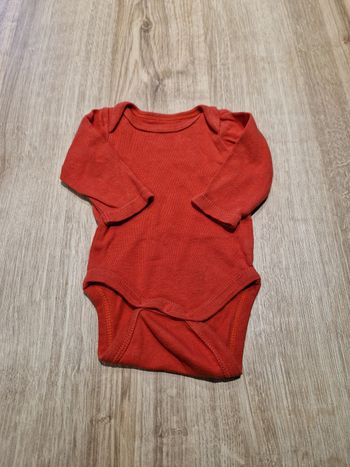 Body Gémo Bébé Orange foncé Manches Longues – Taille 3 Mois 60 cm