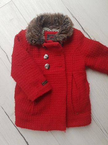 Manteau rouge hiver fille catimini 2ans