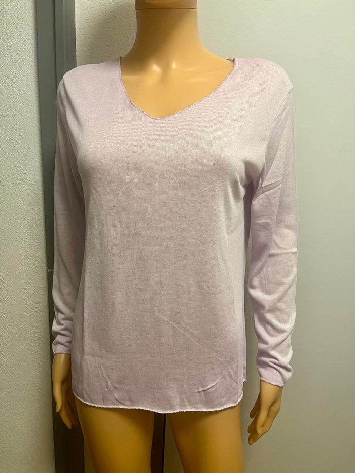 Pull léger mauve