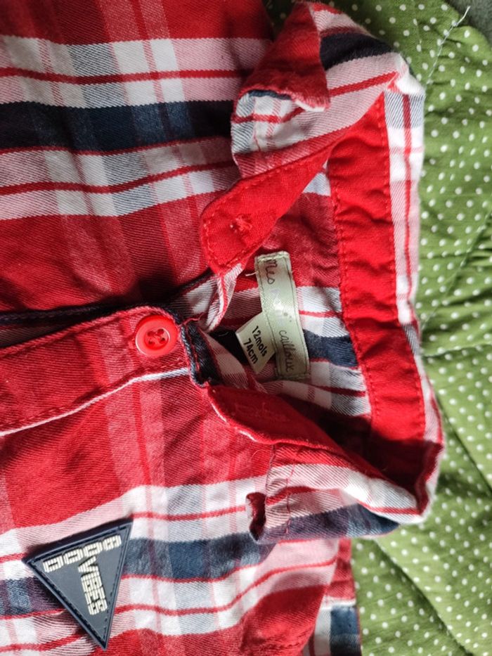 3 chemises manches longues 12 mois - photo numéro 2