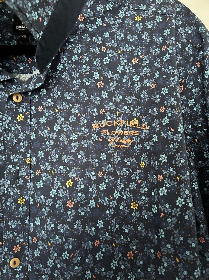 Chemise manches longues bleu marine motif liberty Ruckfield 2XL - photo numéro 2