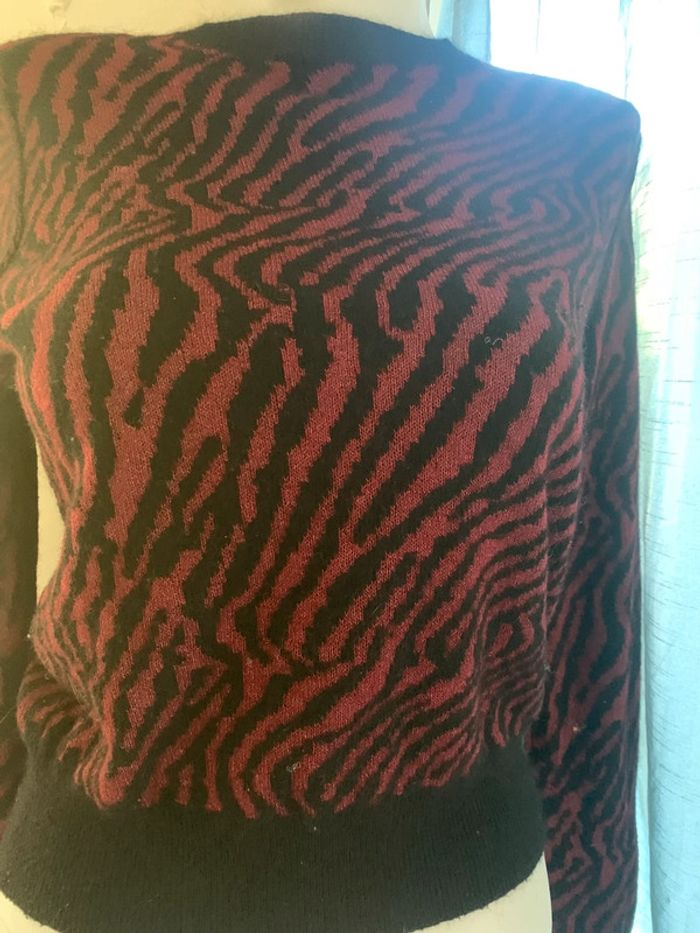 Pull Kookai taille XS bordeaux noir brillant - photo numéro 6