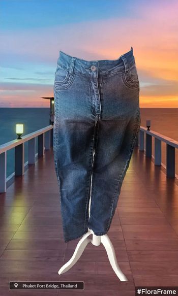 Jean droit bleu foncé, Jacqueline riu, taille 36