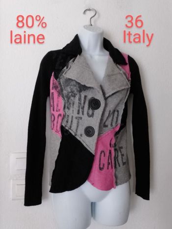Gilet 80% laine femme 36/S
