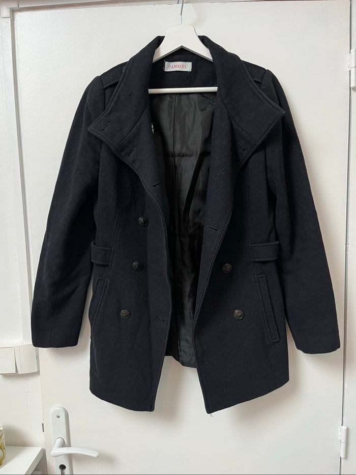 Caban bleu marine Camaïeu – Taille 36, parfait état - photo numéro 2