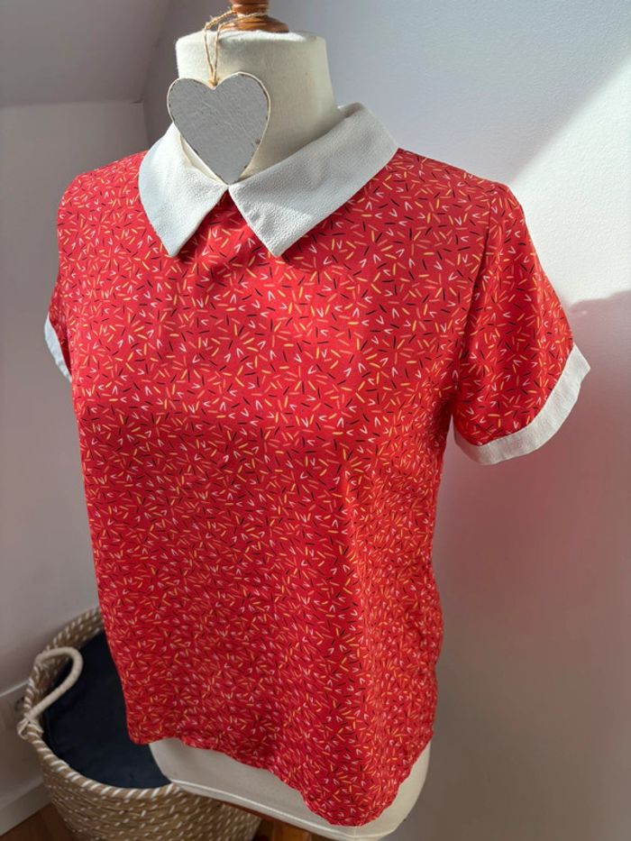 Blouse col Claudine - Rue des Abbesses - T38 - photo numéro 3
