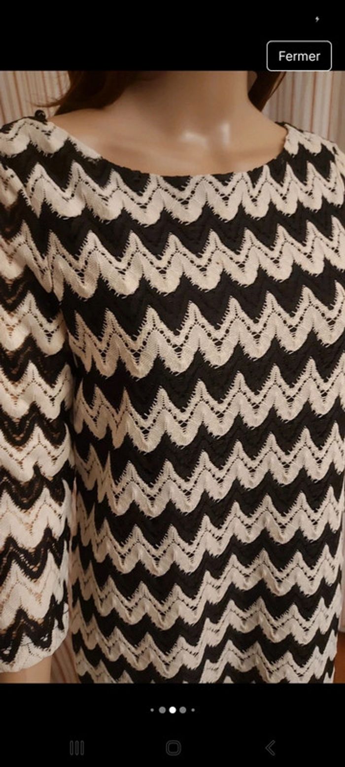 Robe Esprit Fr XL noir et blanc en parfait état - photo numéro 5