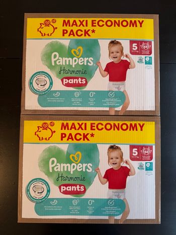 132 couches pampers harmonie pants taille 5