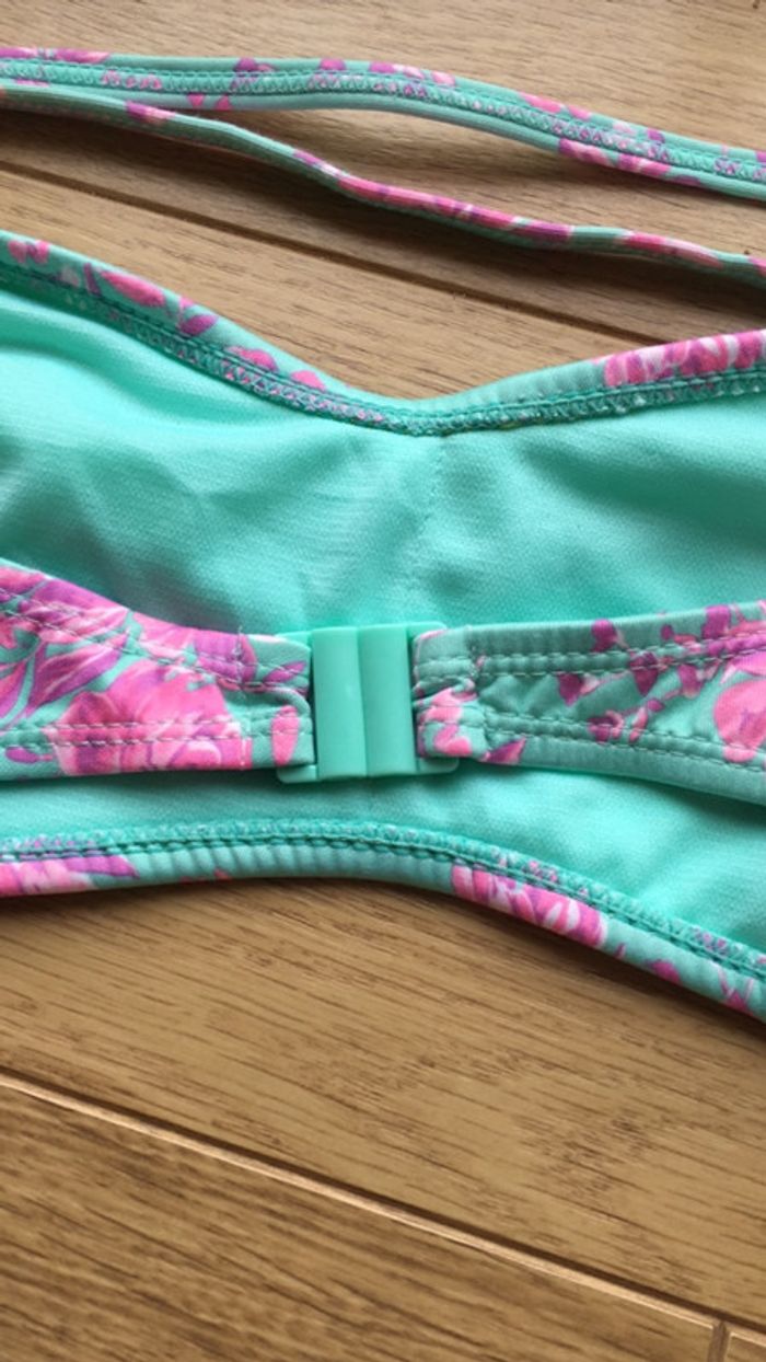 Maillot de bain primark haut de maillot taille M / bandeau turquoise et violet - photo numéro 5