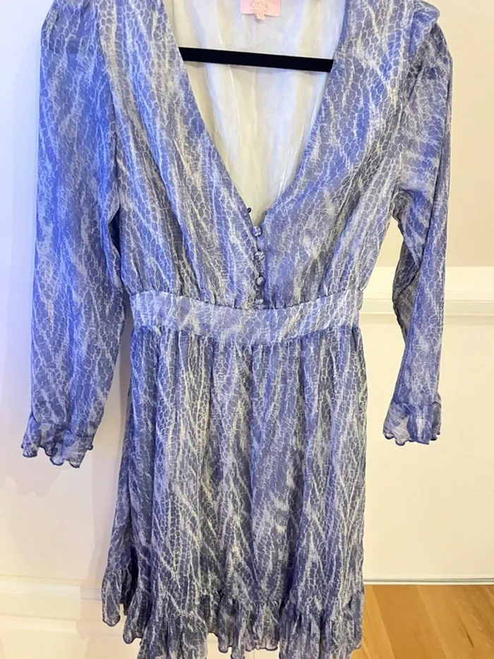 Robe longue bleu clair