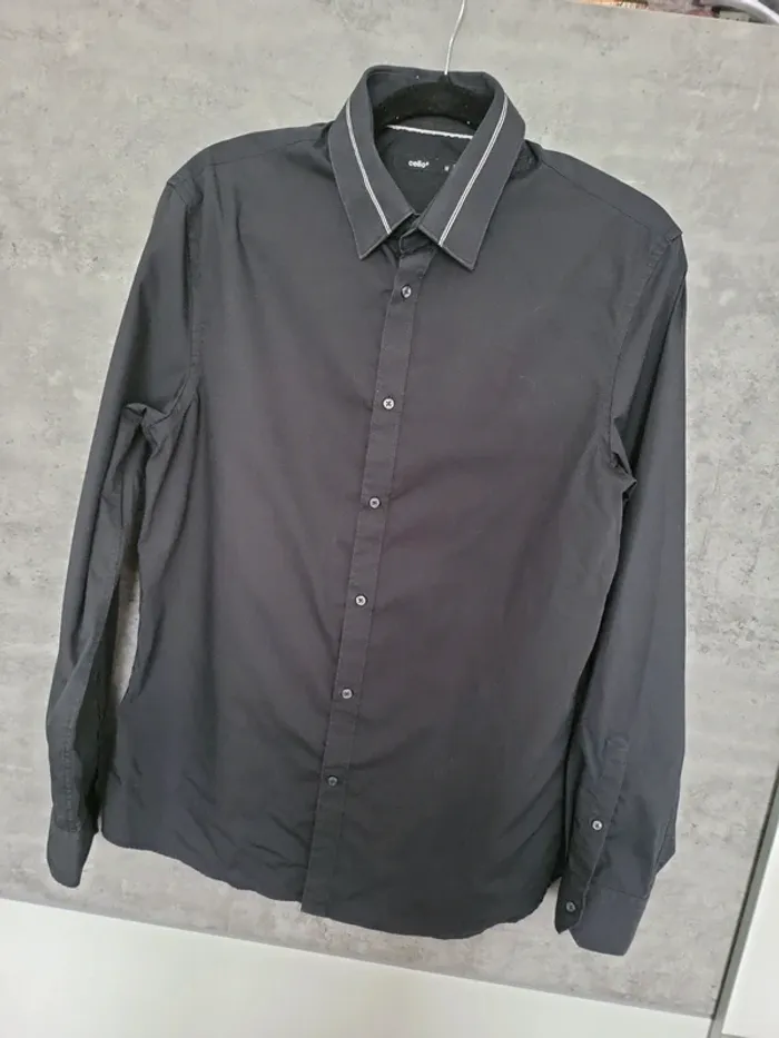 Chemise unies CELIO (noir), M