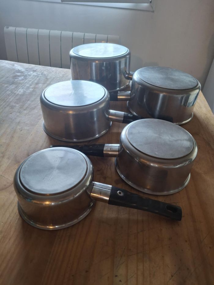Batterie casseroles en inox 18/10 triplinox Letang et remy manches fixes - photo numéro 4