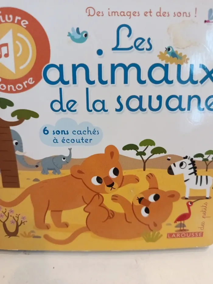 Livre sonore les animaux de la savane