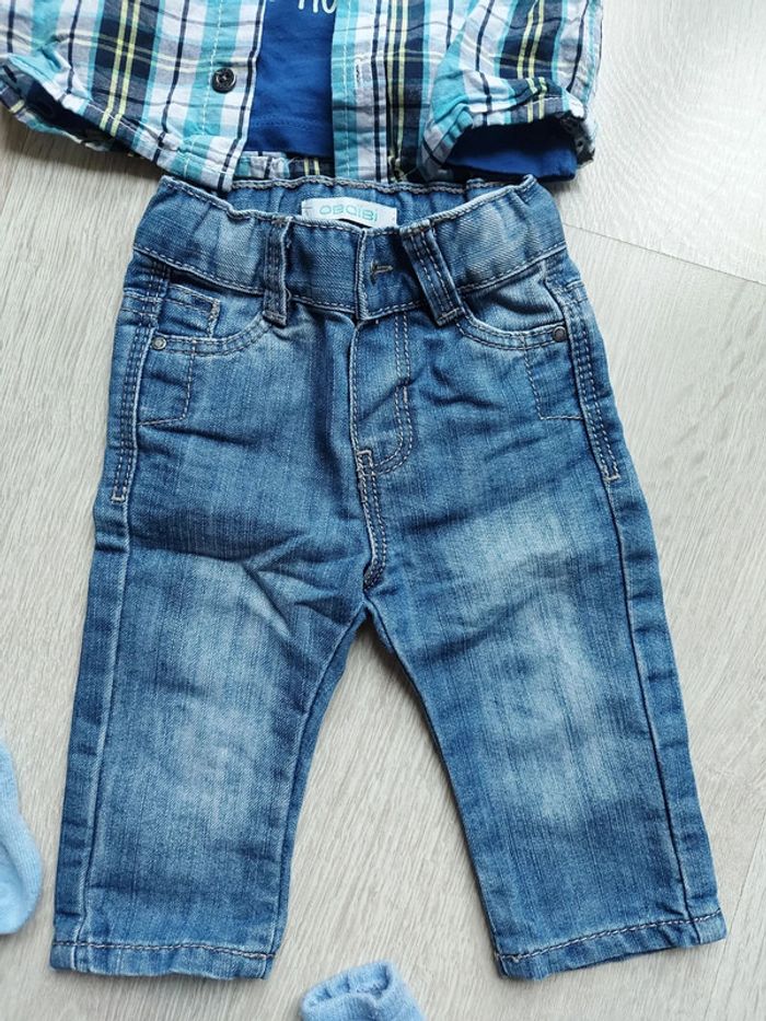 Ensemble bébé garçon bleu taille 3 mois - photo numéro 3