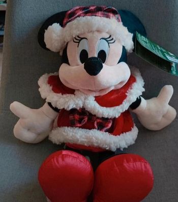 Peluche Minnie noël officiel 2025 Disneyland Paris 45 cm neuf