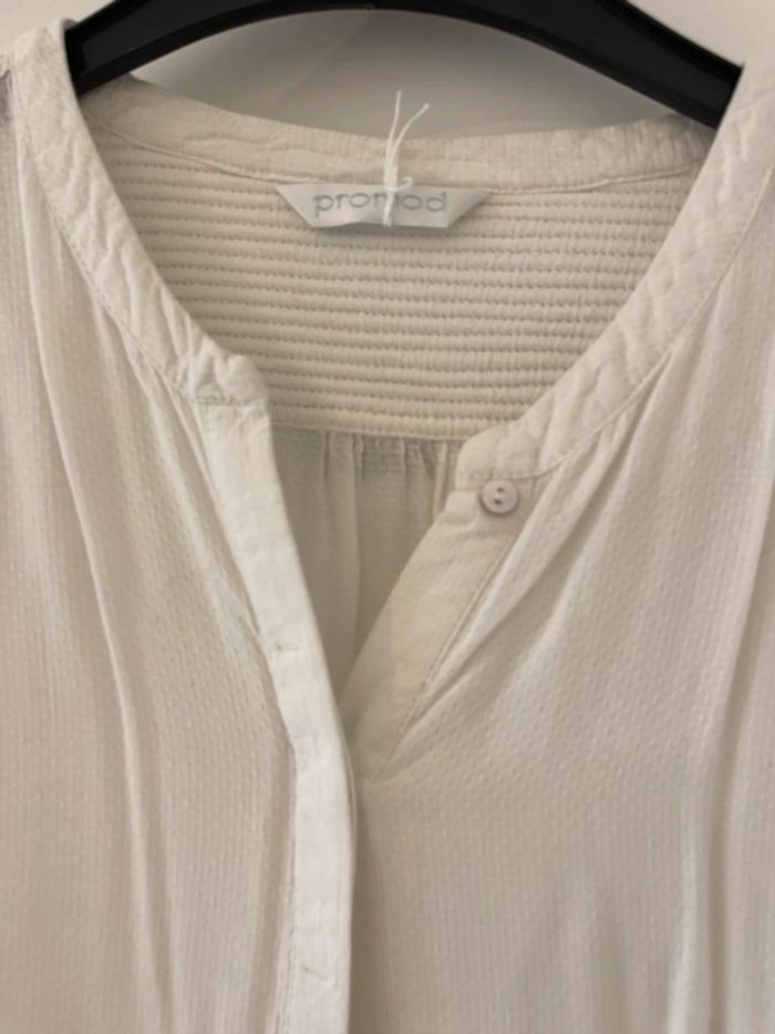 Blouse chemise Promod écru en tbe taille 38 - photo numéro 2