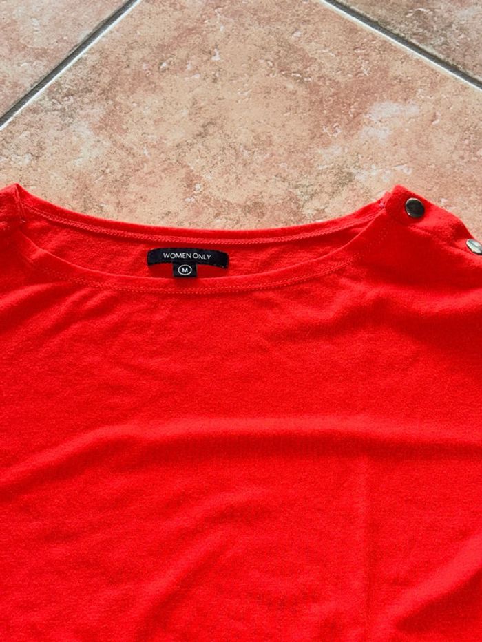 Tee shirt rouge women only - photo numéro 2