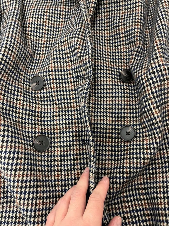 Manteau caban taille 40 marque Cache Cache motif pied de poule - photo numéro 3