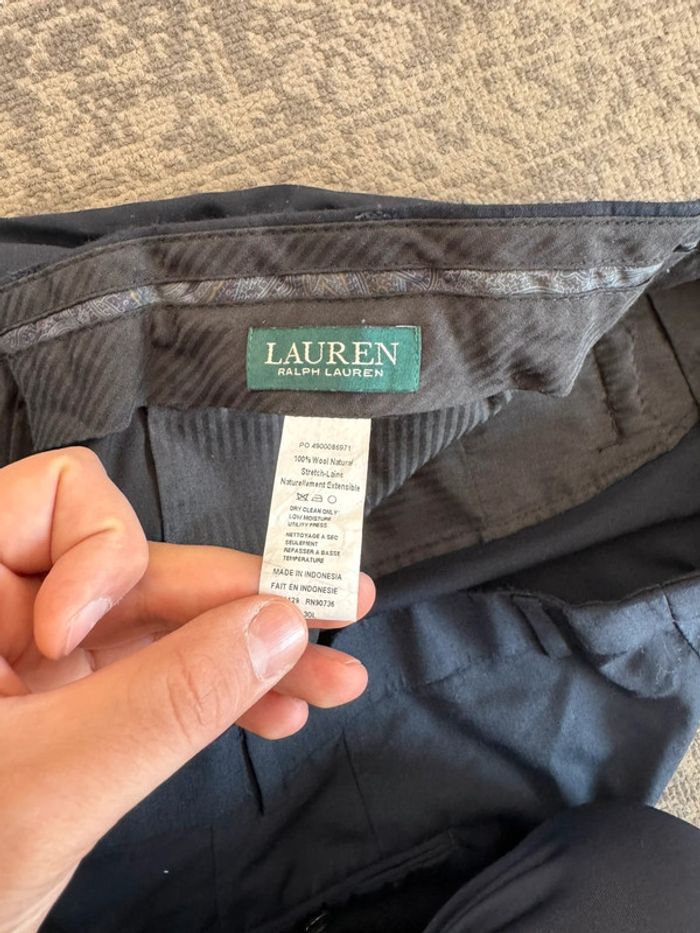 Pantalon de costume Ralph Lauren – Taille W42 L30 / FR 52 – Bleu marine - photo numéro 9