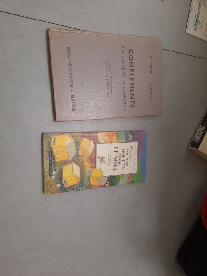 2 livre complèment d'algèbre et géométrie et poésie