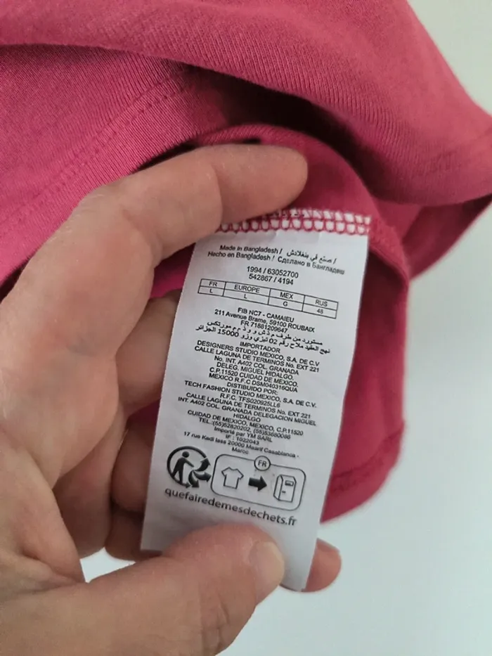 T-shirt camaïeu. Taille L - photo numéro 3