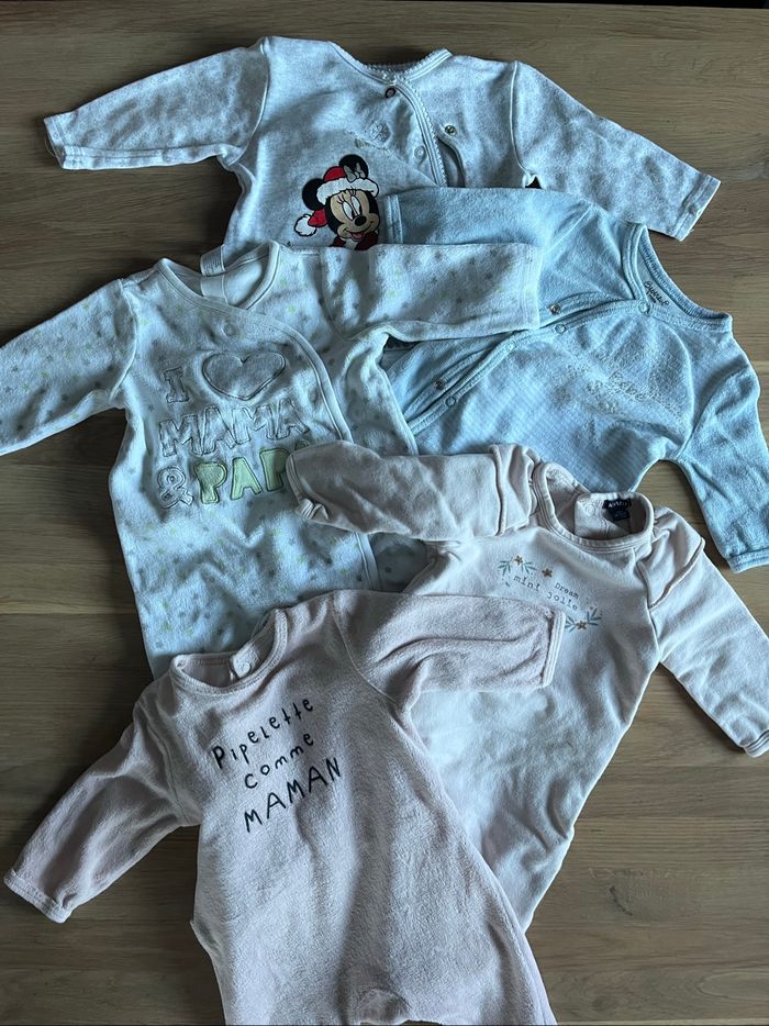 Lot de 6 pyjamas multi-marques 3 mois