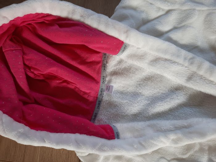 Robe de chambre fille blanc/rose avec capuche Okaïdi 12 ans - photo numéro 2