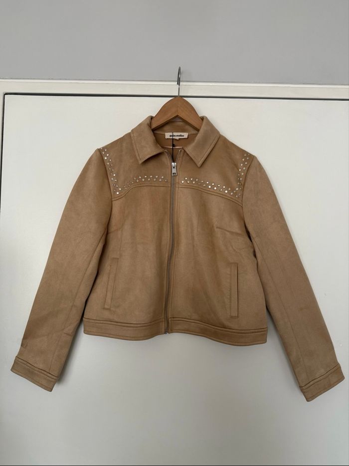 Veste neuve daim 2026 Grain de Malice suédine daim cloutée - photo numéro 2