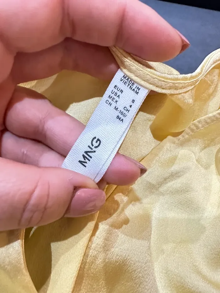 Chemisier jaune type satin mango - photo numéro 3