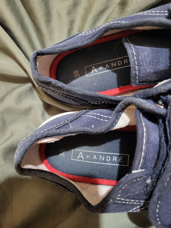 Basket en toile bleue marine André - photo numéro 2