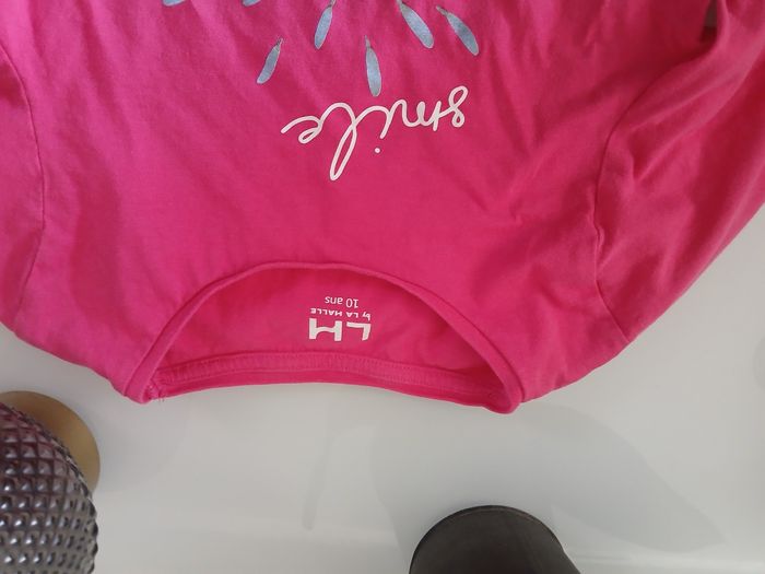 T SHIRT MANCHES LONGUES ROSE LA HALKE - photo numéro 2