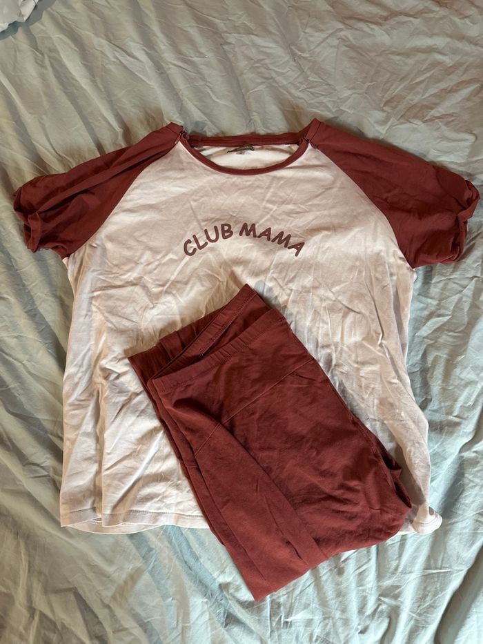 Pyjama grossesse manches courtes