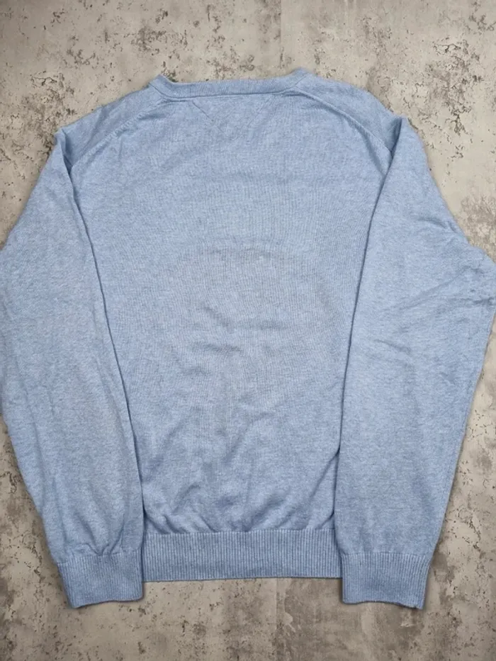Pull col V Tommy Hilfiger bleu clair – Taille XXL Homme - photo numéro 4