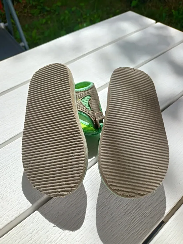 Sandales kaki en mousse légère P23 - photo numéro 6